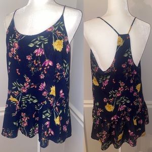 navy blue floral Newbury Kustom tank top